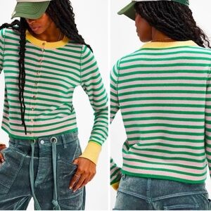 Free People Nocturnal Stripe Cardi